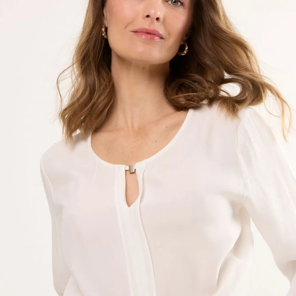 MA GRIFFE - Blusas Manga Larga Mujer Crudo Magriffe