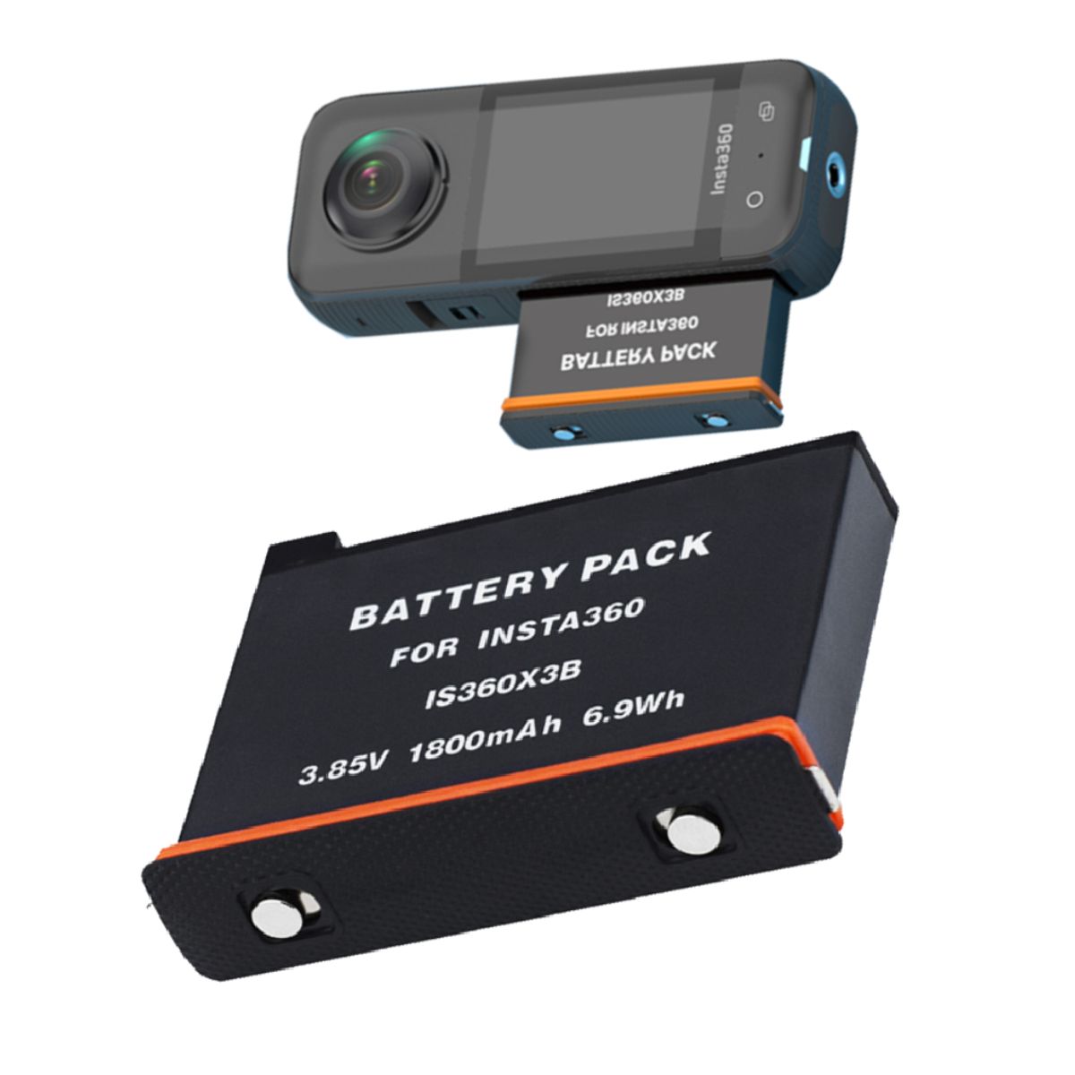 SHOOT - Batería Recargable para Insta360 X3 de 1800mAh