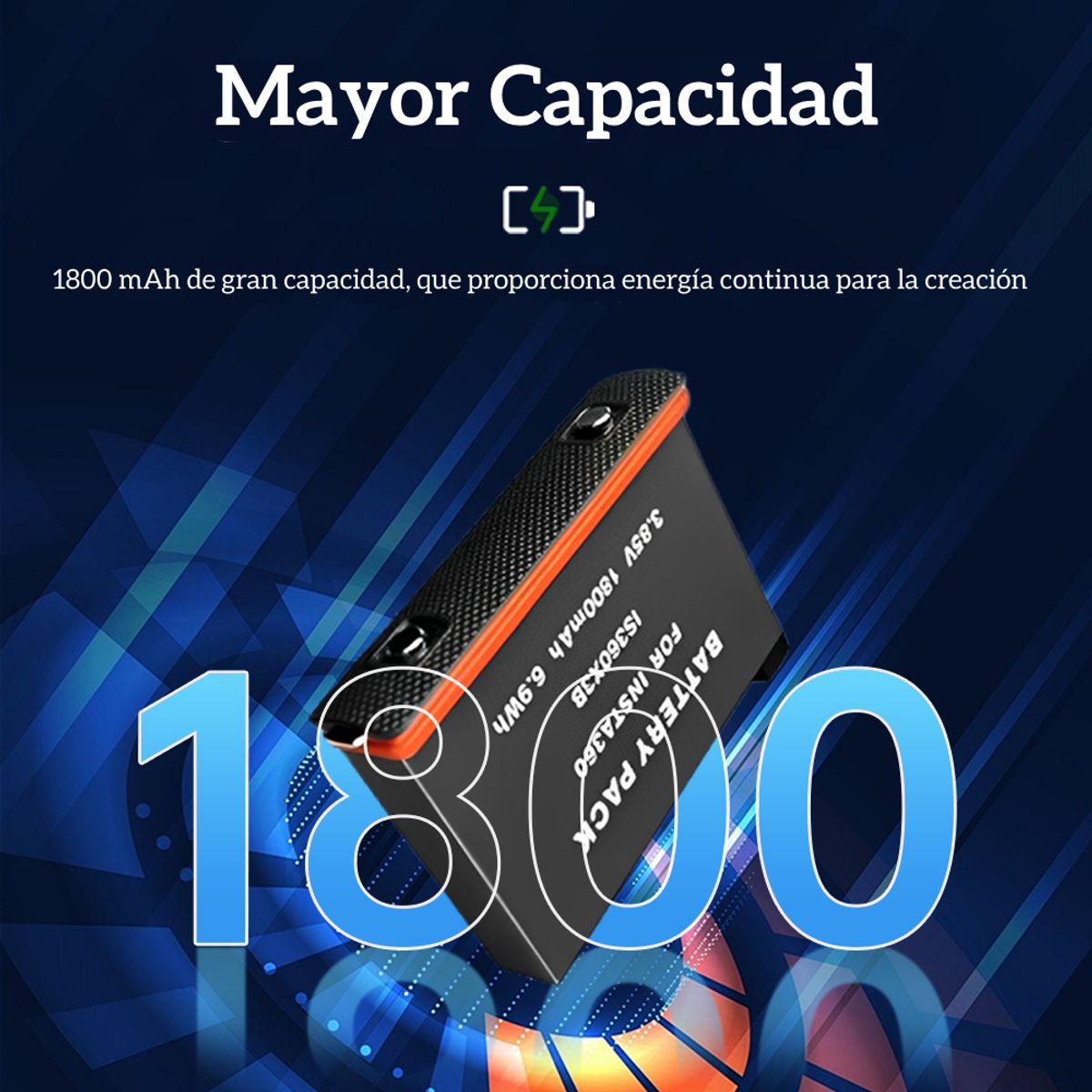 SHOOT - Batería Recargable para Insta360 X3 de 1800mAh