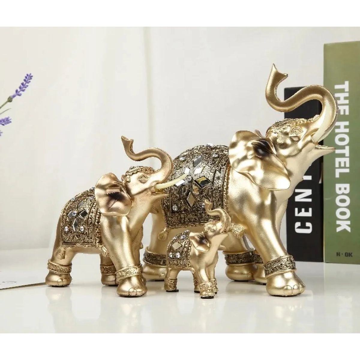MOVI - ELEFANTE DECORATIVO 15X15CM ATRAE SUERTE RIQUEZA Y FELICIDAD