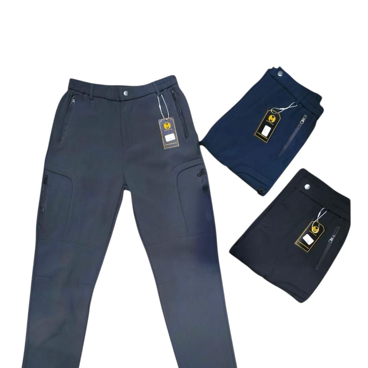 AGW - Pack 2 Pantalones Outdoor Hombre Impermeable Softshell