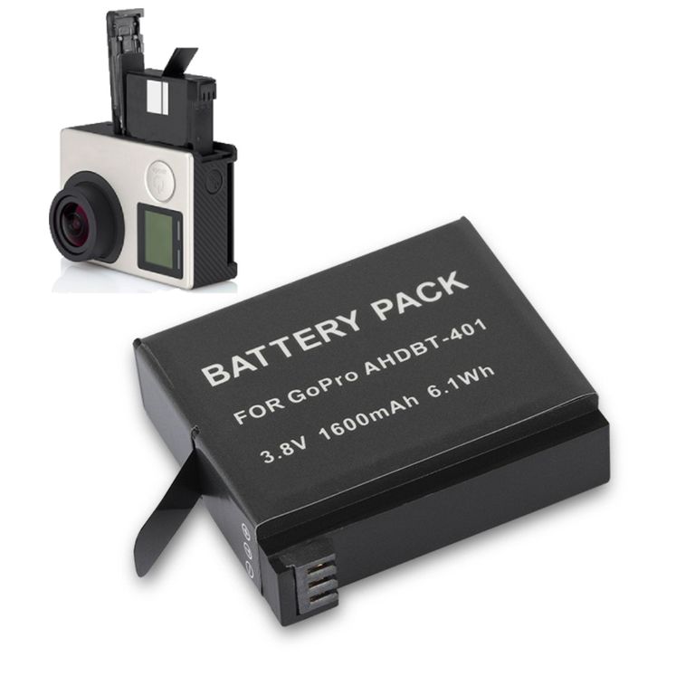 Bateria Recargable para GoPro Hero 4 Black / Silver 1600 mAh