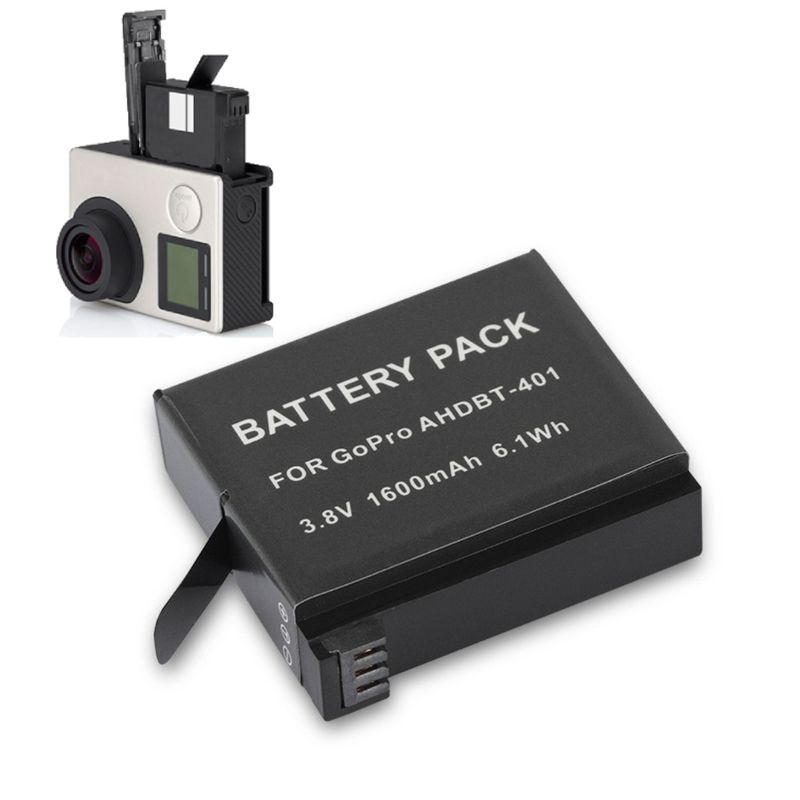 SHOOT - Batería Recargable para GoPro Hero 4 Black / Silver 1600 mAh