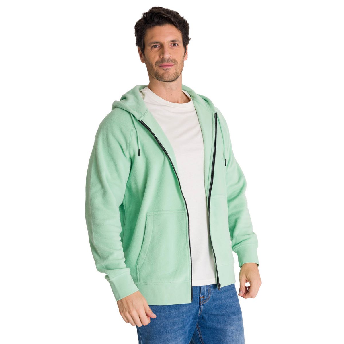 CAT - Polerón Hombre Microfleece Full Zip Verde CAT