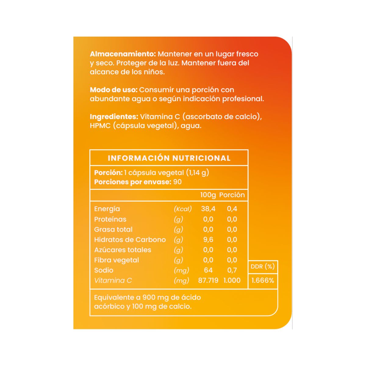 ORTOMOLECULAR - Vitamina C Neutra 1000mg 90 Capsulas Ortomolecular