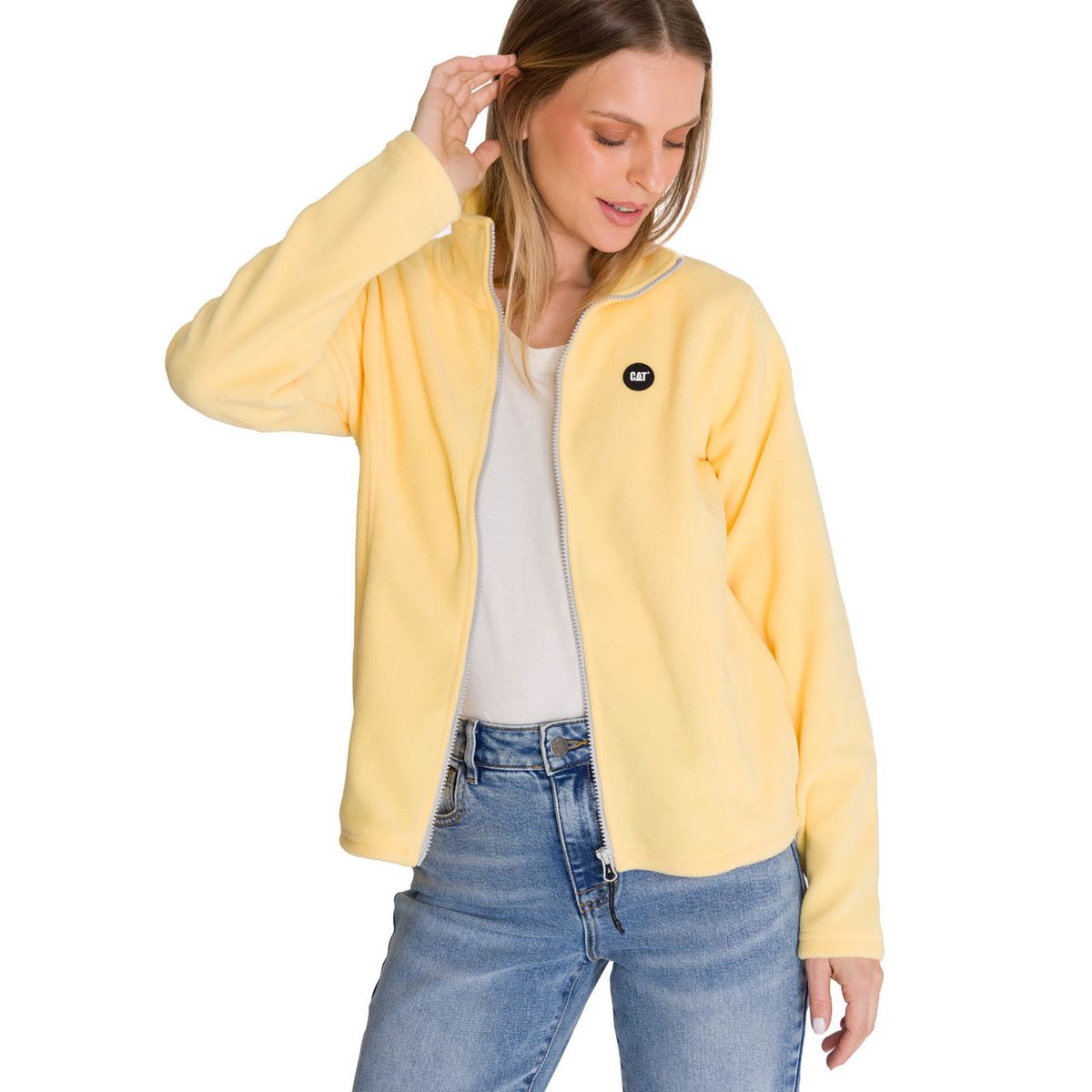 CAT - Polar Microfleece Full Zip Mujer Amarillo CAT