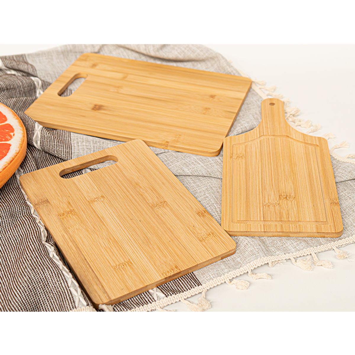 WAKESHOME - Set de 3 Tablas para Picar de Bambú.