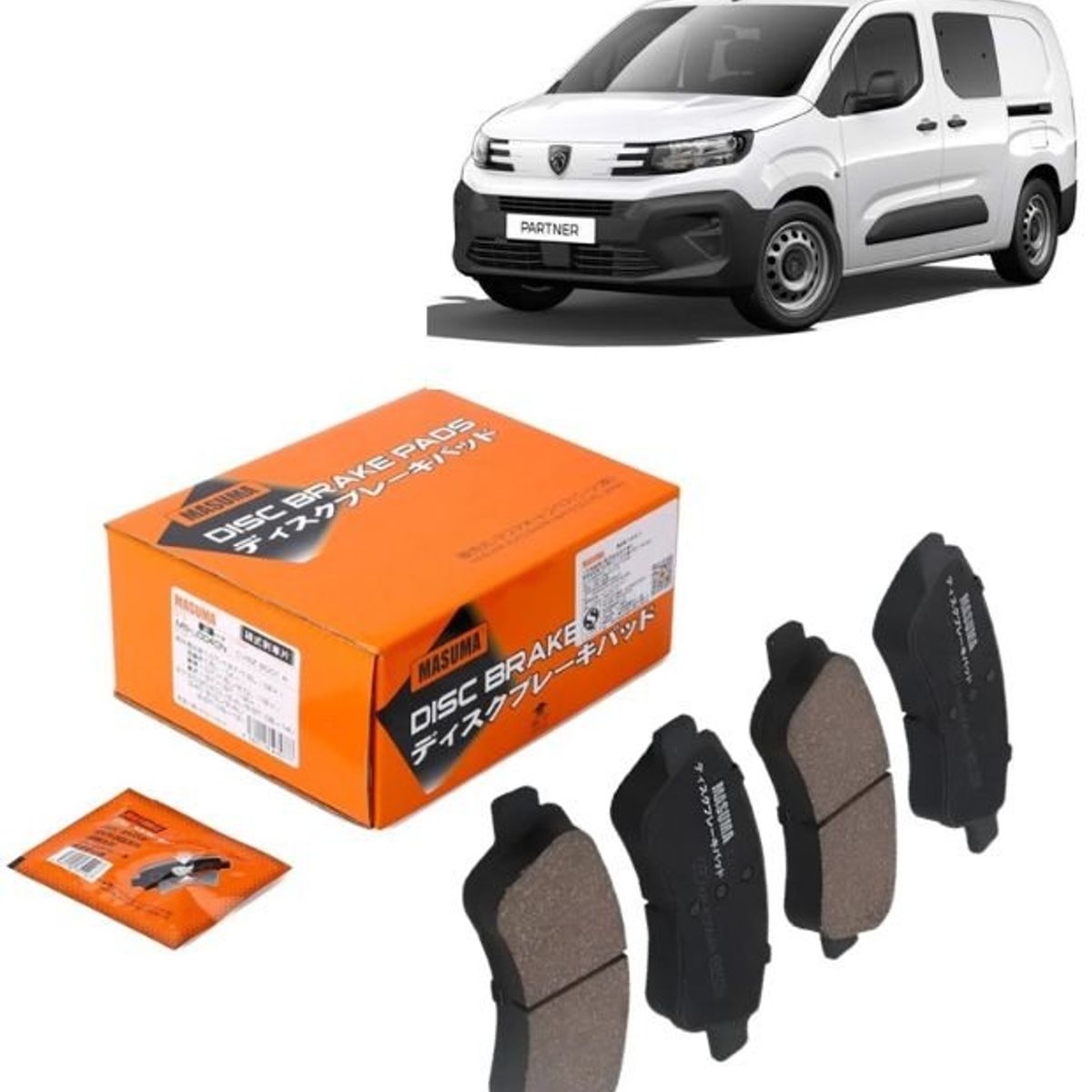 GENERICO - Pastillas de Freno Masuma Delanteras Para Peugeot Truck Partner 2009-2012 MS-E0064