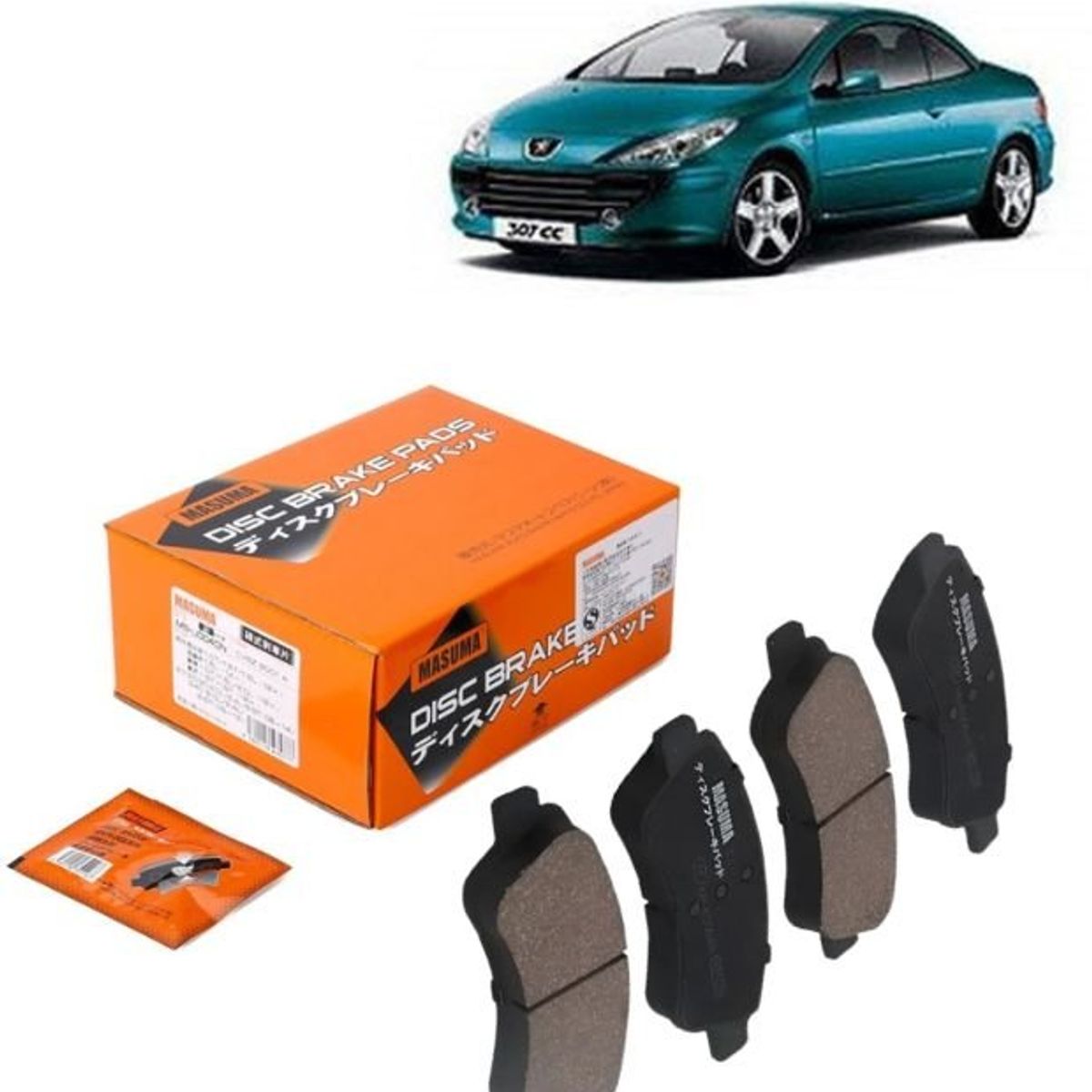 GENERICO - Pastillas de Freno Masuma Delanteras Para Peugeot 306 307 2012-2015 MS-E0064