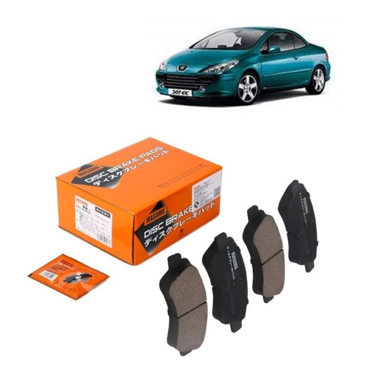 GENERICO - Pastillas de Freno Masuma Delanteras Para Peugeot 306 307 2012-2015 MS-E0064