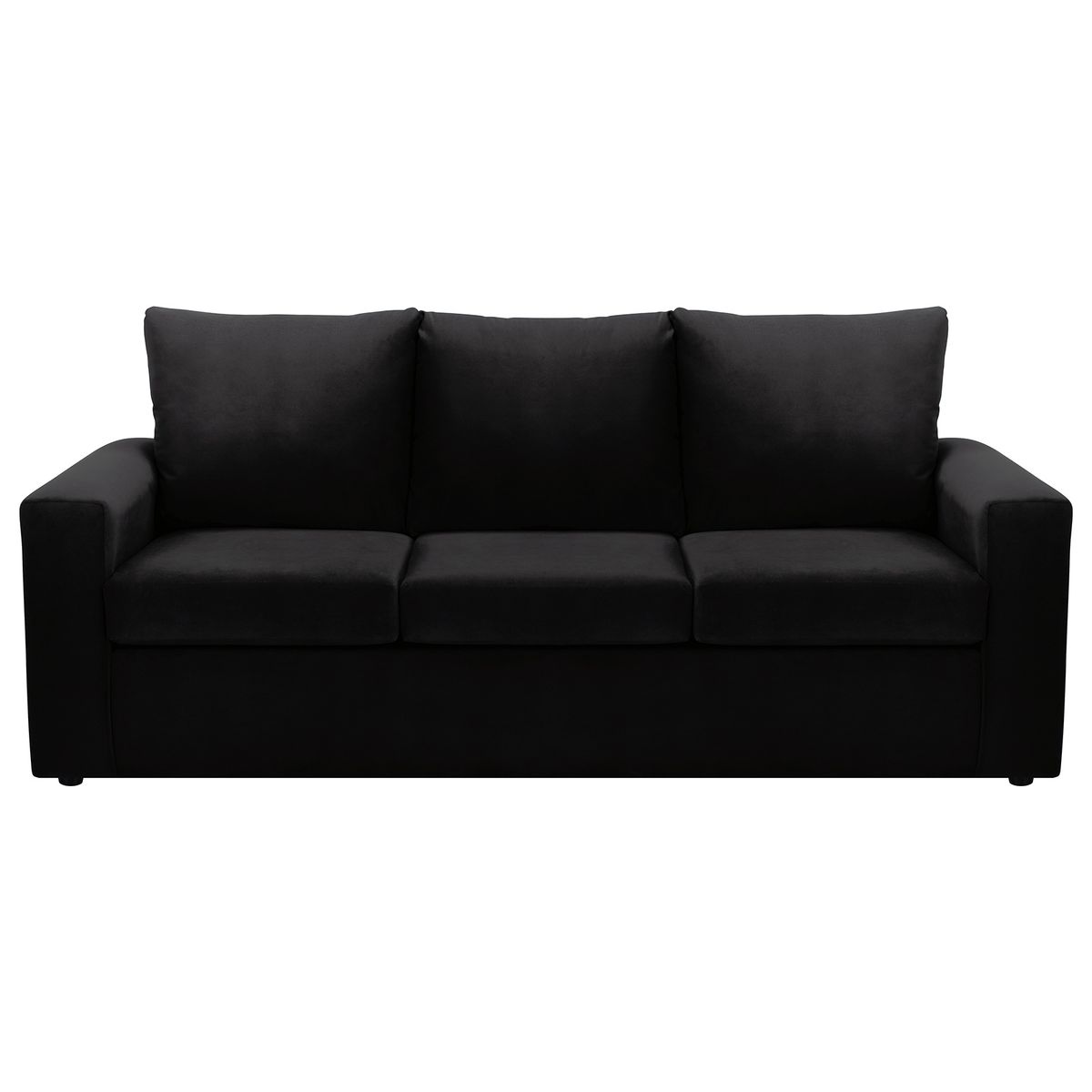 BODEVIR - Sofa Kendy 3CG Felpa 30 Negro.