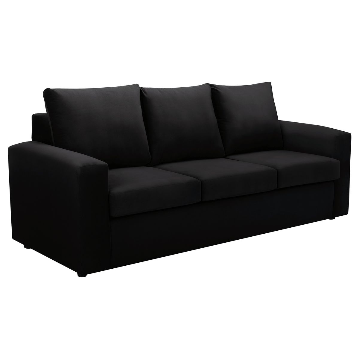 BODEVIR - Sofa Kendy 3CG Felpa 30 Negro.