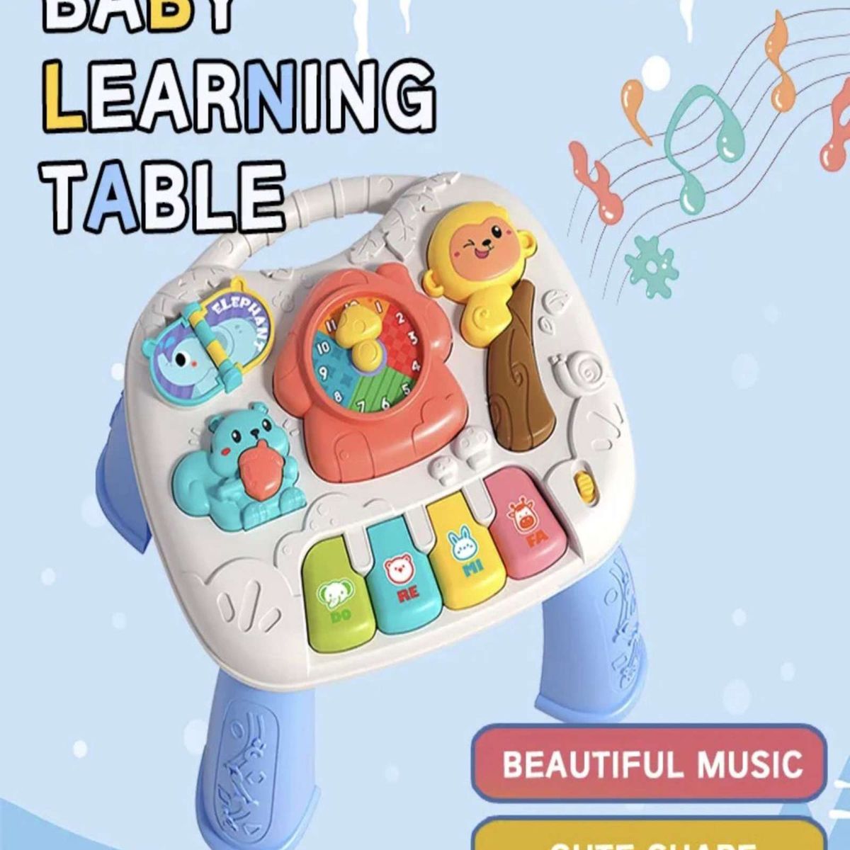 GENERICO - Mesa Interactiva Para Bebé Con Luz Y Sonido AZUL