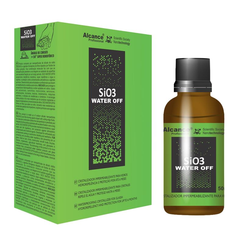 ALCANCE - SIO3 WATER OFF - Impermeabilizador para vidrios - 50ml