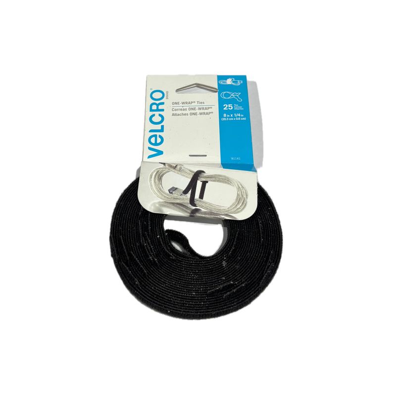 GENERICO - Correa Velcro 20.3 cm x 0.6 cm 25 unidades