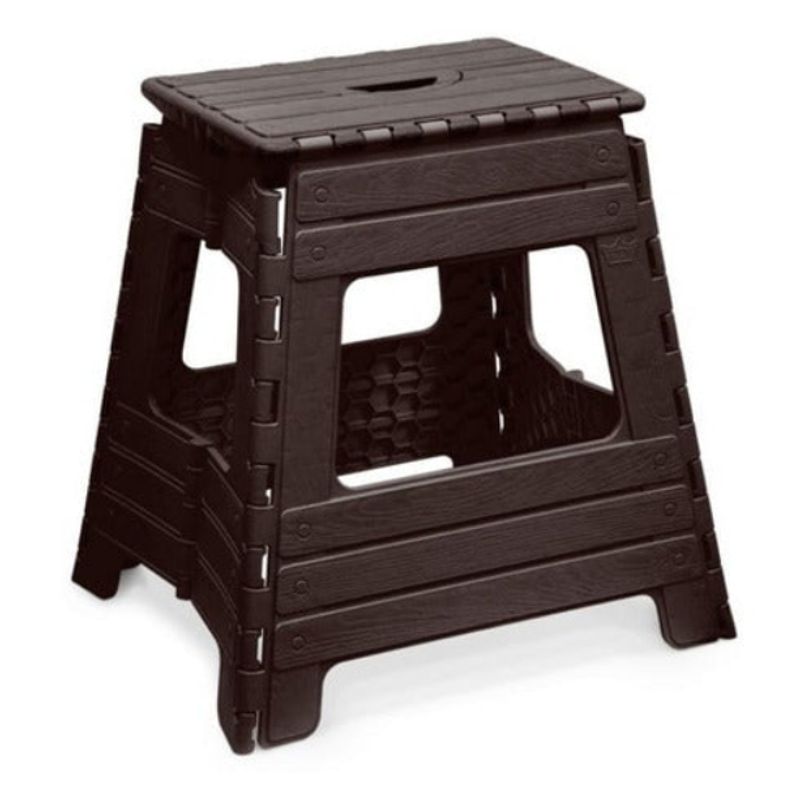 REYPLAST - Banquito Plegable Taburete Grande 40x38x32cm Reyplast Color Marrón
