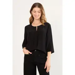 MA GRIFFE - Blusas Manga Larga Mujer Negro Magriffe
