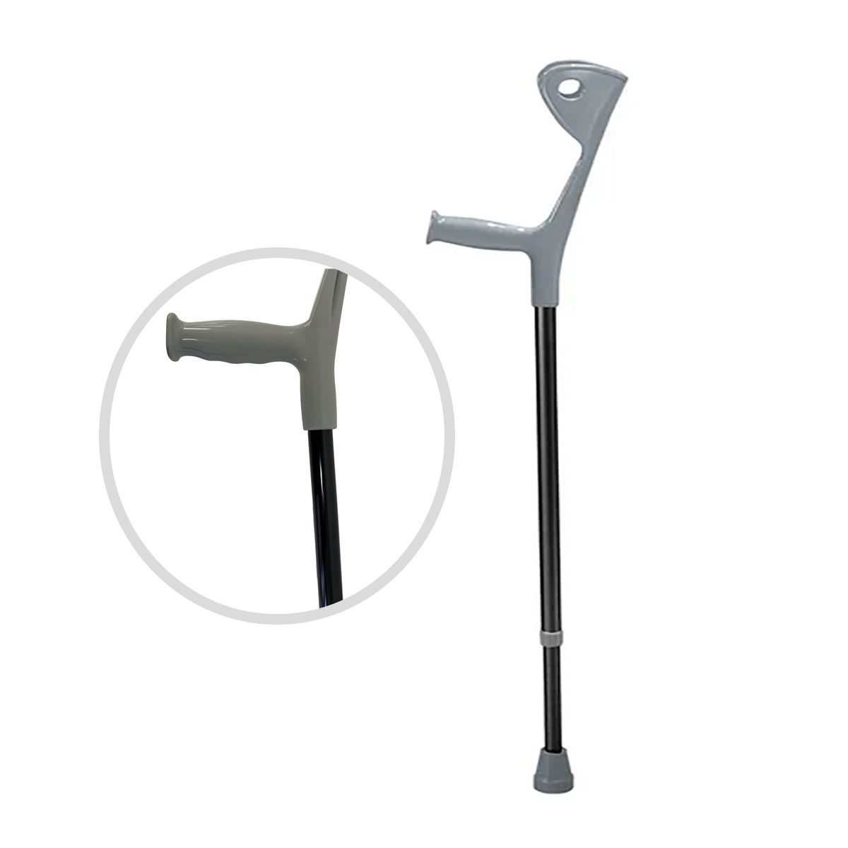 TOPMEDIC - Bastón Canadiense Con Regulador de Altura Bicolor