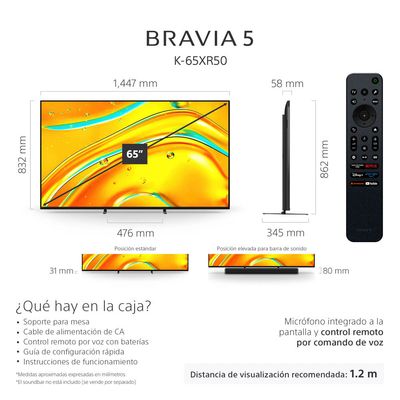 Imagen 2 del producto LED Smart TV 65"" Bravia 5 K-65XR50 Sony