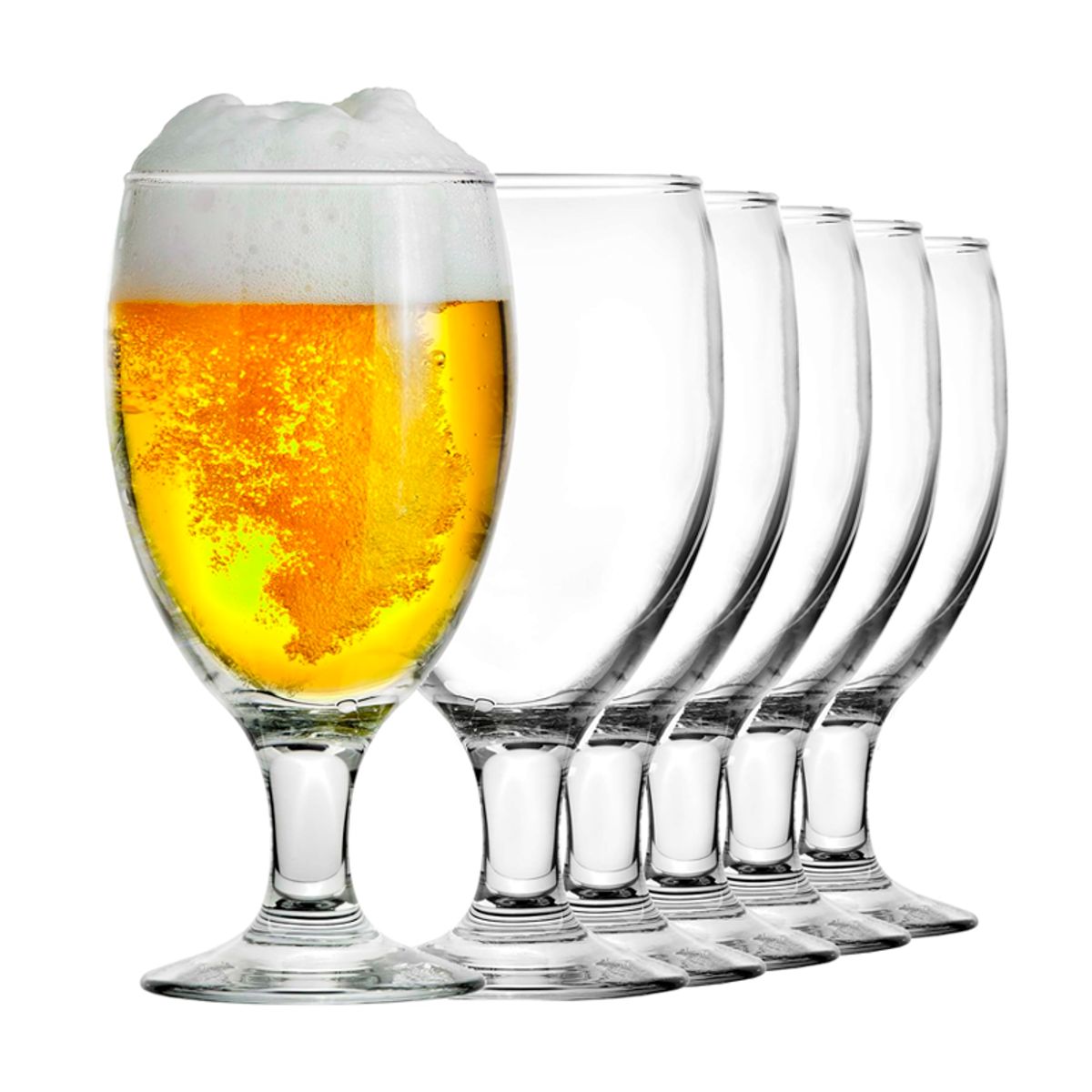 WAKESHOME - Set 6 Vasos Cerveza 420ml Copa Cervecera