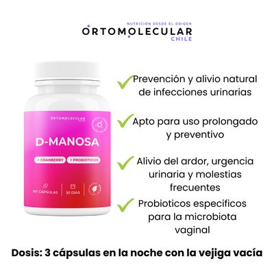 Imagen 2 del producto D-Manosa+Cranberry+Probióticos 90 Capsulas