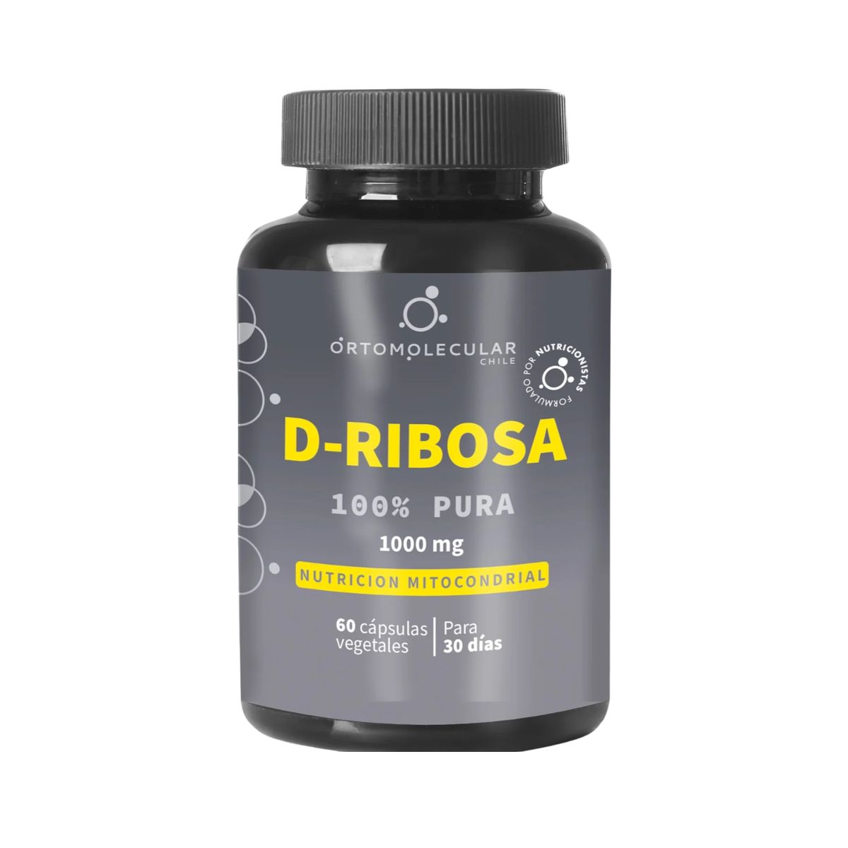 ORTOMOLECULAR - D-Ribosa 1000mg 60 Capsulas Ortomolecular
