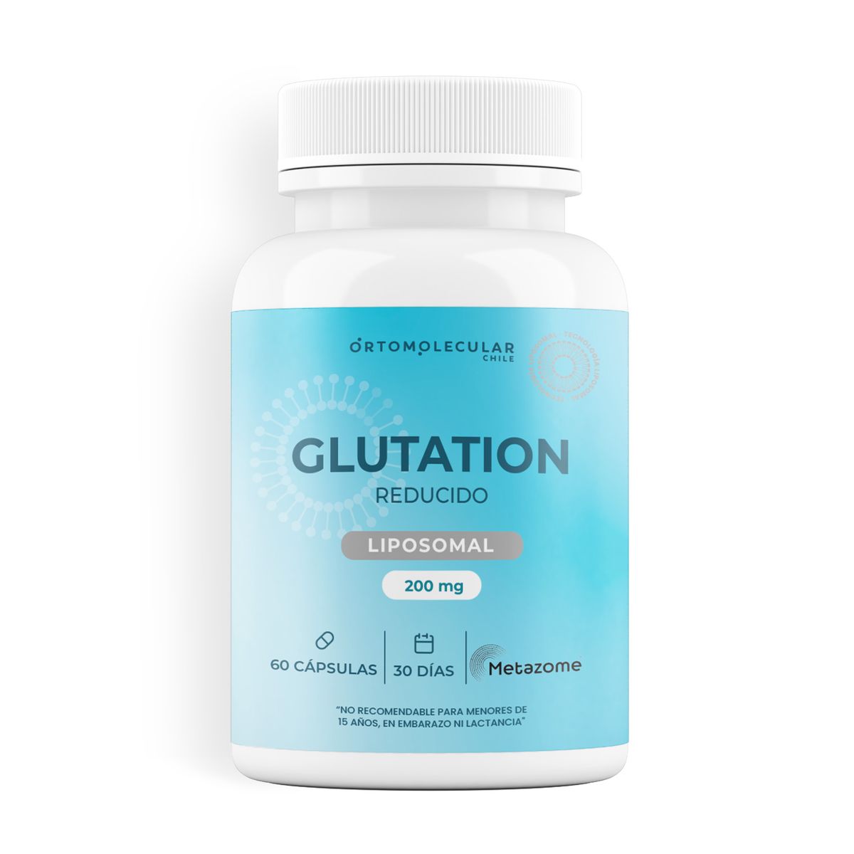 ORTOMOLECULAR - Glutation Liposomal 200mg 60 Capsulas Ortomolecular