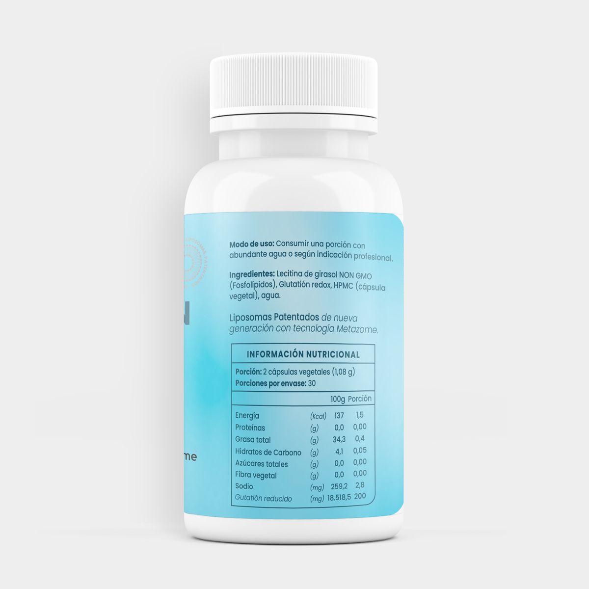 ORTOMOLECULAR - Glutation Liposomal 200mg 60 Capsulas Ortomolecular