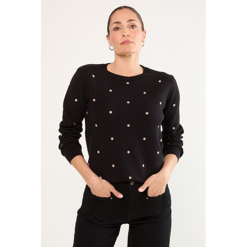 MA GRIFFE - Sweater Mujer Negro Magriffe