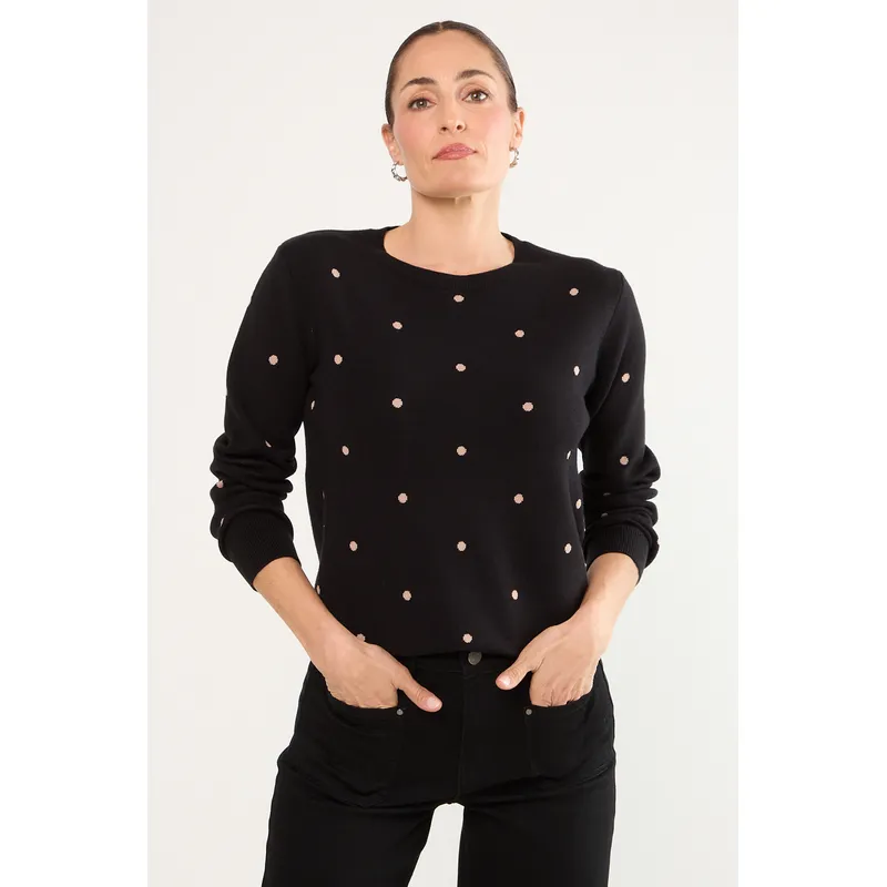 MA GRIFFE - Sweater Mujer Negro Magriffe
