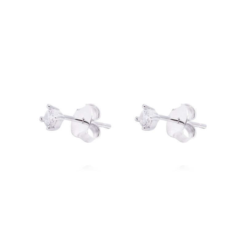 JB JOYAS BARON - Aros de Plata Esterlina Punto de Luz Circonita