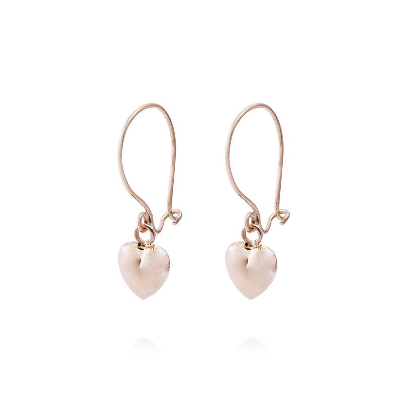 JB JOYAS BARON - Aros Oro Miel 18kt Colgante Corazón Grande