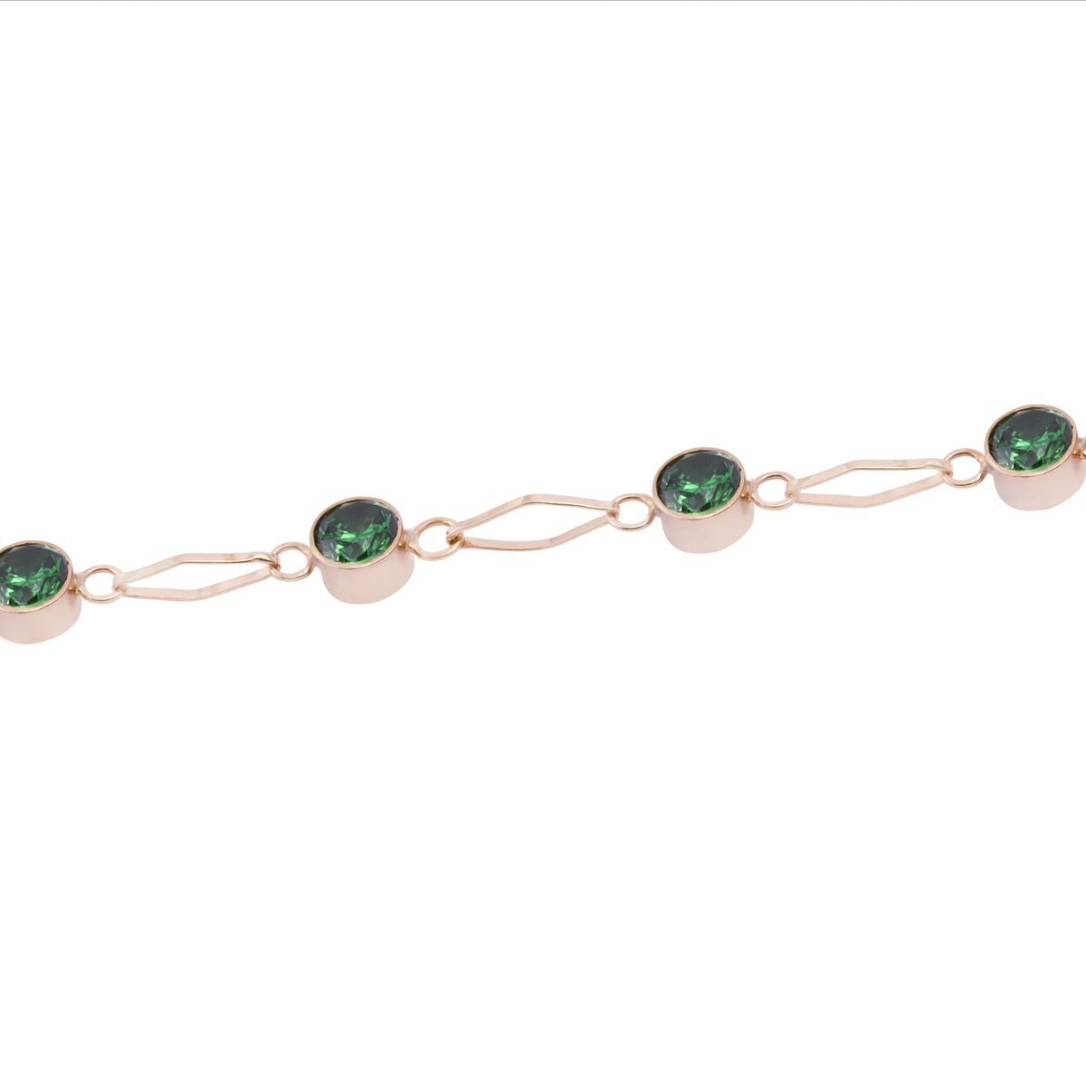 JB JOYAS BARON - Pulsera Oro Miel 18kt Esmeraldinas