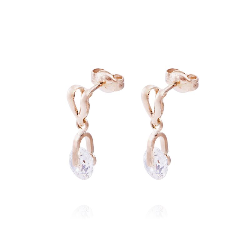 JB JOYAS BARON - Aros Oro Miel 18kt Colgante al Aire