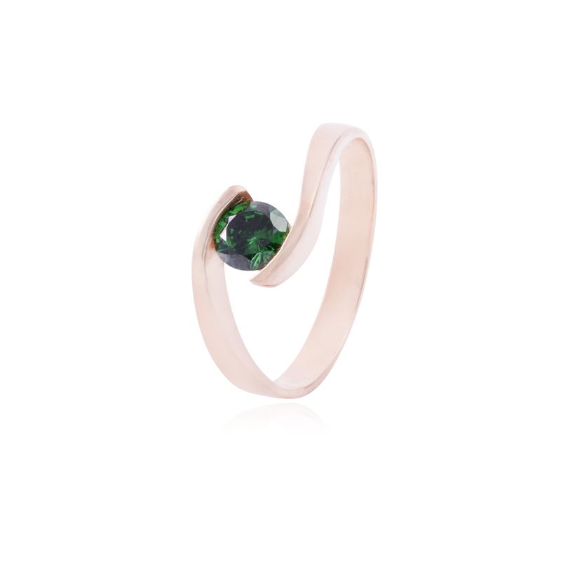 JB JOYAS BARON - Anillo Oro Miel 18kt Ojo Esmeralda