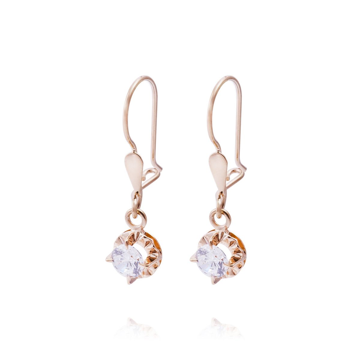 JB JOYAS BARON - Aros Oro Miel 18kt Chatón Colgante
