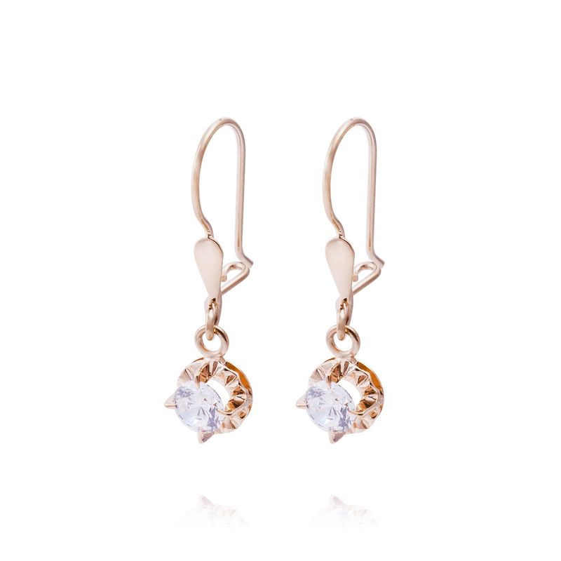 JB JOYAS BARON - Aros Oro Miel 18kt Chatón Colgante