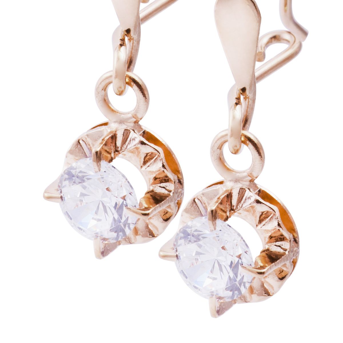 JB JOYAS BARON - Aros Oro Miel 18kt Chatón Colgante