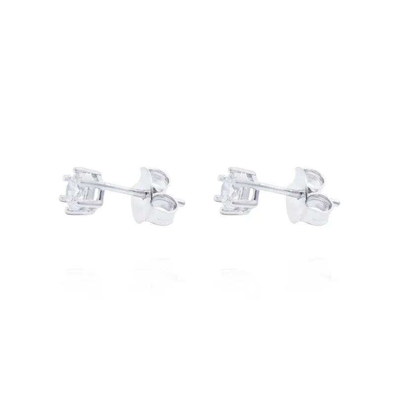 JB JOYAS BARON - Aros Revestidos en Oro 18kt Punto de Luz Circonita 6 Grifas