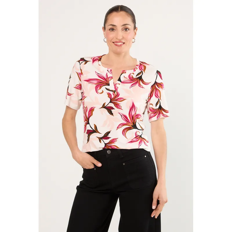 MA GRIFFE - Polera Manga Corta Mujer Crudo Magriffe