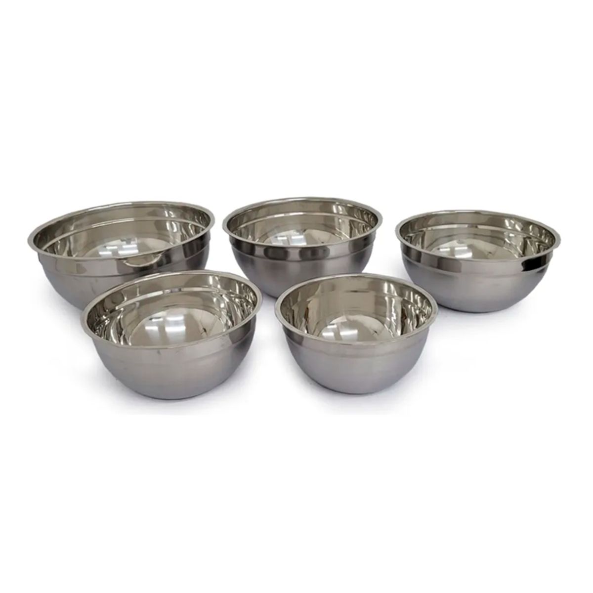 WAKESHOME - Juego de Tazones Bowls 5 Piezas Cuencos Acero Inoxidable