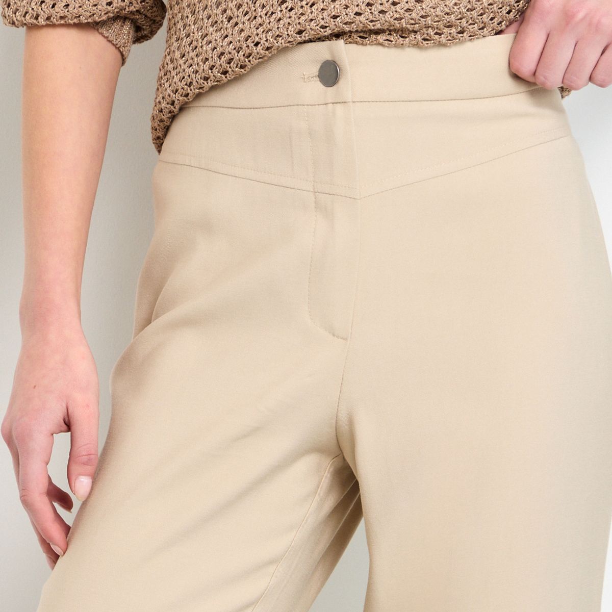 IO - Pantalon Mujer Beige Io