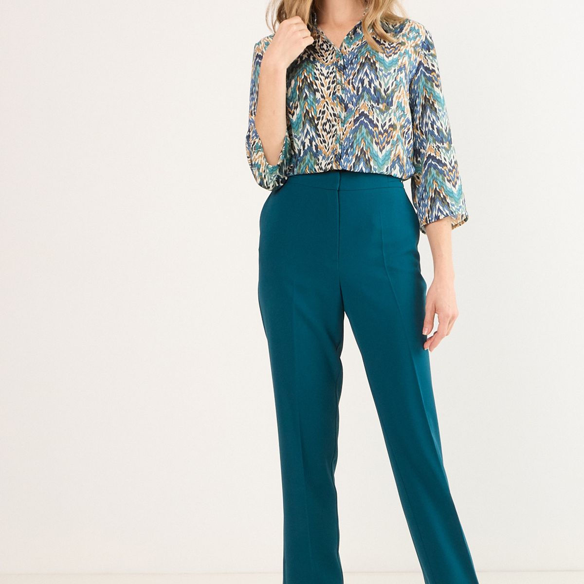 MA GRIFFE - Pantalon Mujer Petroleo Magriffe