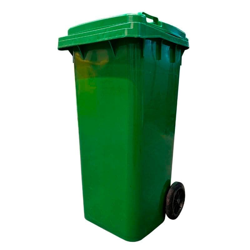 GENERICO - Contenedor de basura Plástico 120 Litros Color Verde