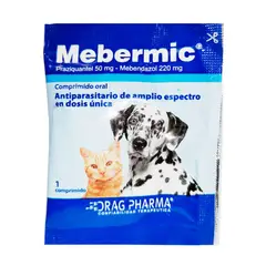 DRAG PHARMA - MEBERMIC ANTIPARASITARIO INTERNO PERRO Y GATOS POR UNIDAD