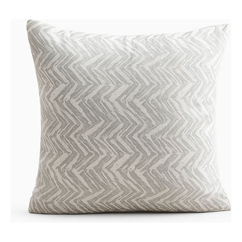 ARMONIA - Funda cojín chenille gris decorativa sofá elegante 760