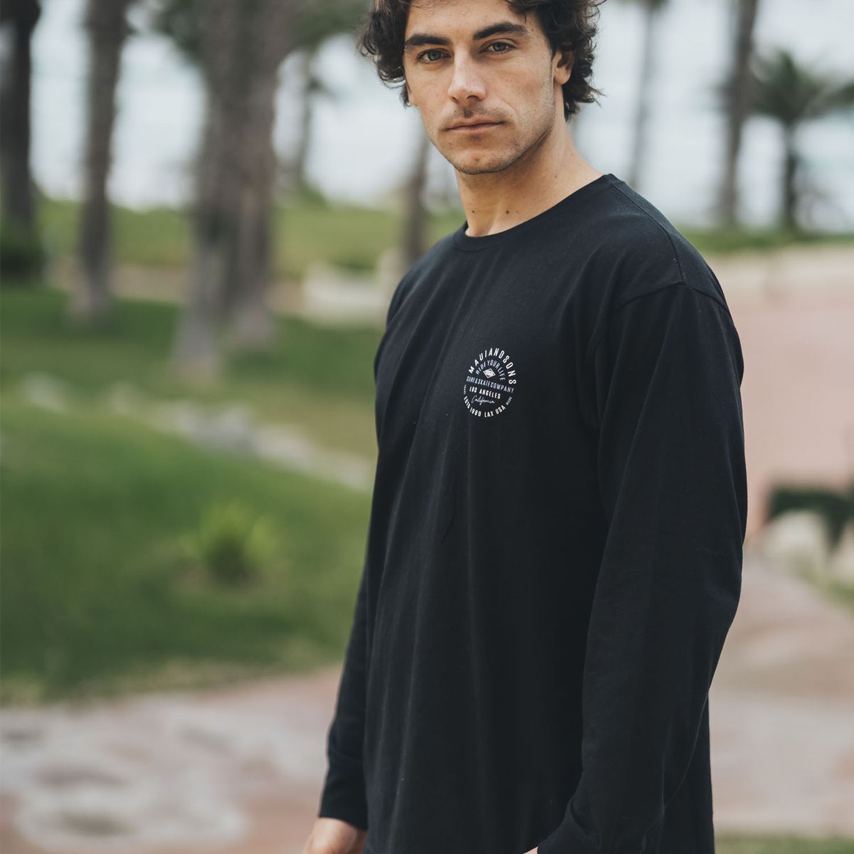 MAUI AND SONS - Polera ML Piyus Negro Hombre Maui And Sons - Negro