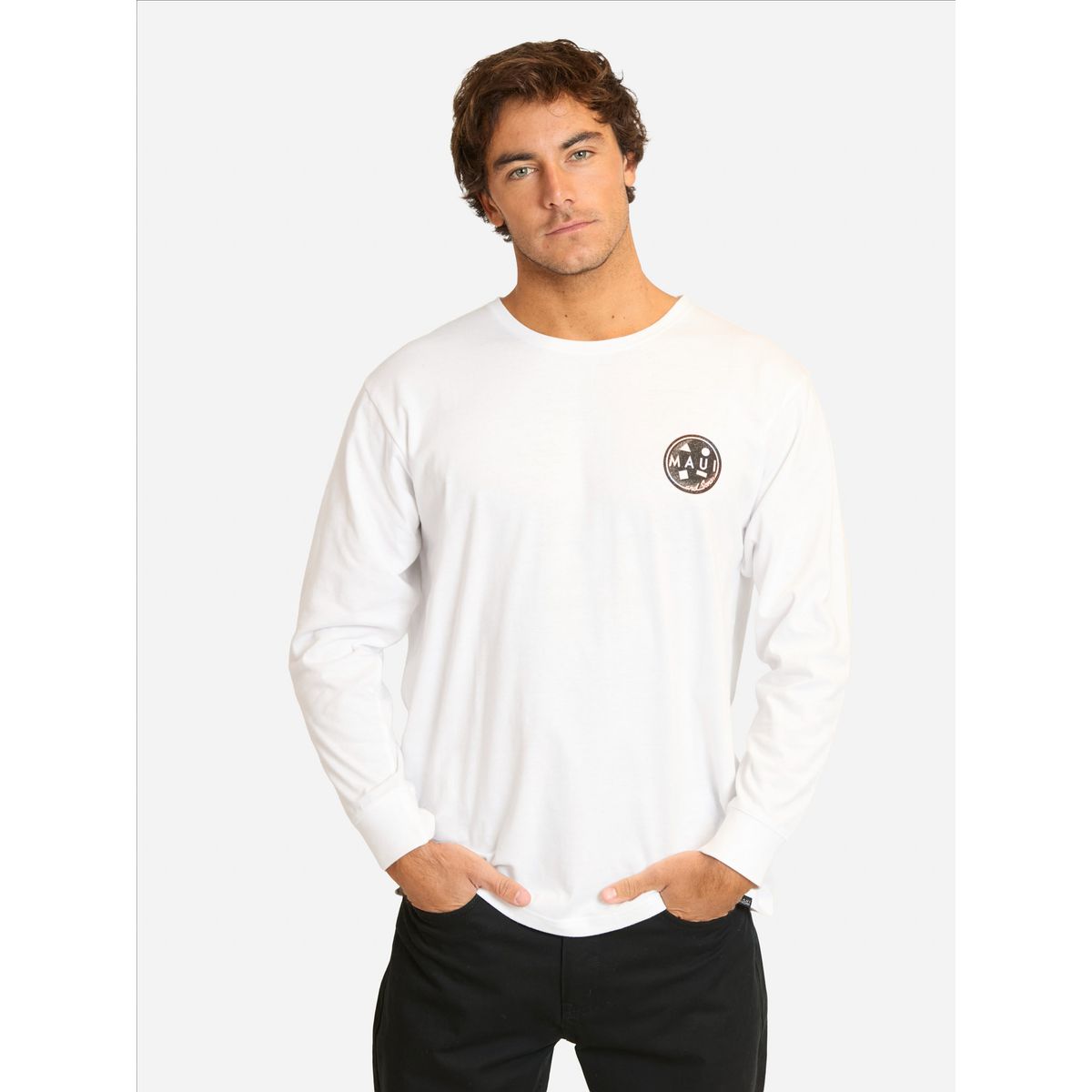 MAUI AND SONS - Polera ML Mitov Blanco Hombre Maui And Sons