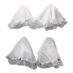EKOL TACTICA MILITAR - Pack 4 Pañuelos De Cueca Con Velo Blanco Fiestas Patrias