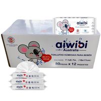 Wipes Toallas Húmedas 80 - Caja 12 paquetes 960 unidades